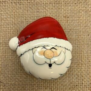 Vintage 1985 Enesco Santa Claus Magnet Christmas Holiday 2.75” *Read*